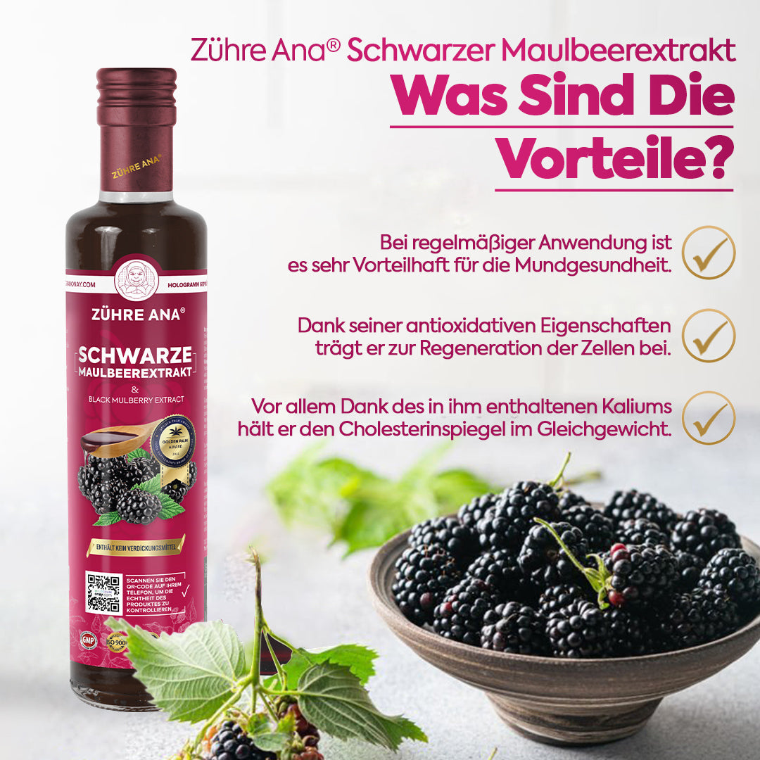ZÜHRE ANA KARADUT ÖZÜ (Schwarzer Maulbeerextrakt) cerezland