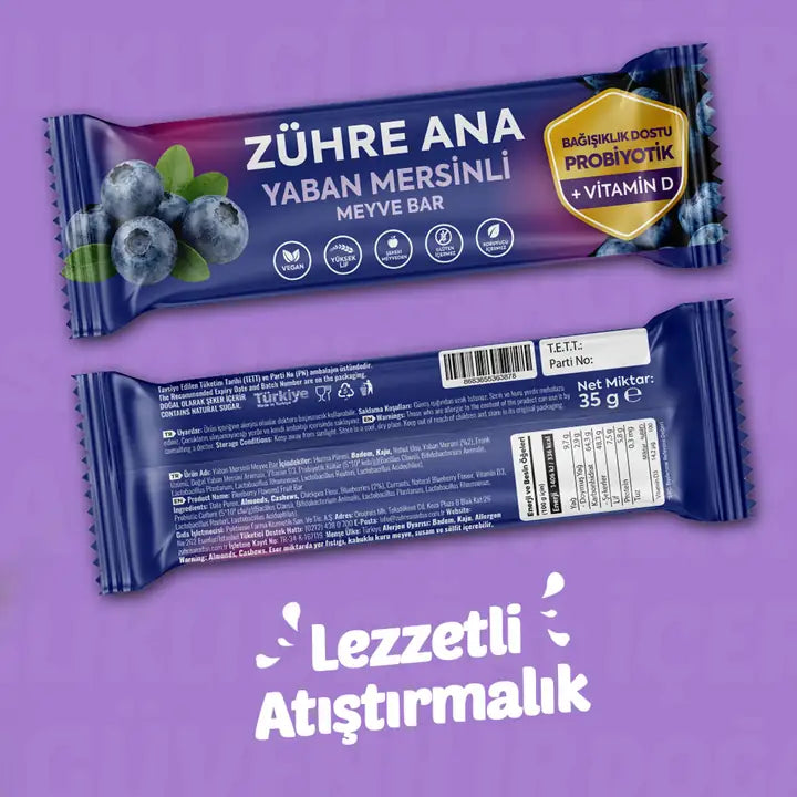 yaban mersinli meyve bar