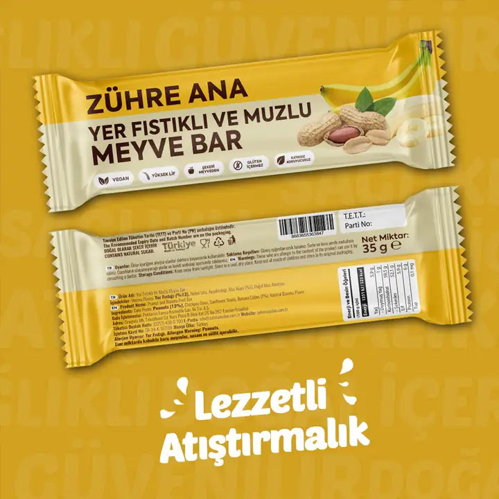 erdnuss-bananen fruchtriegel 