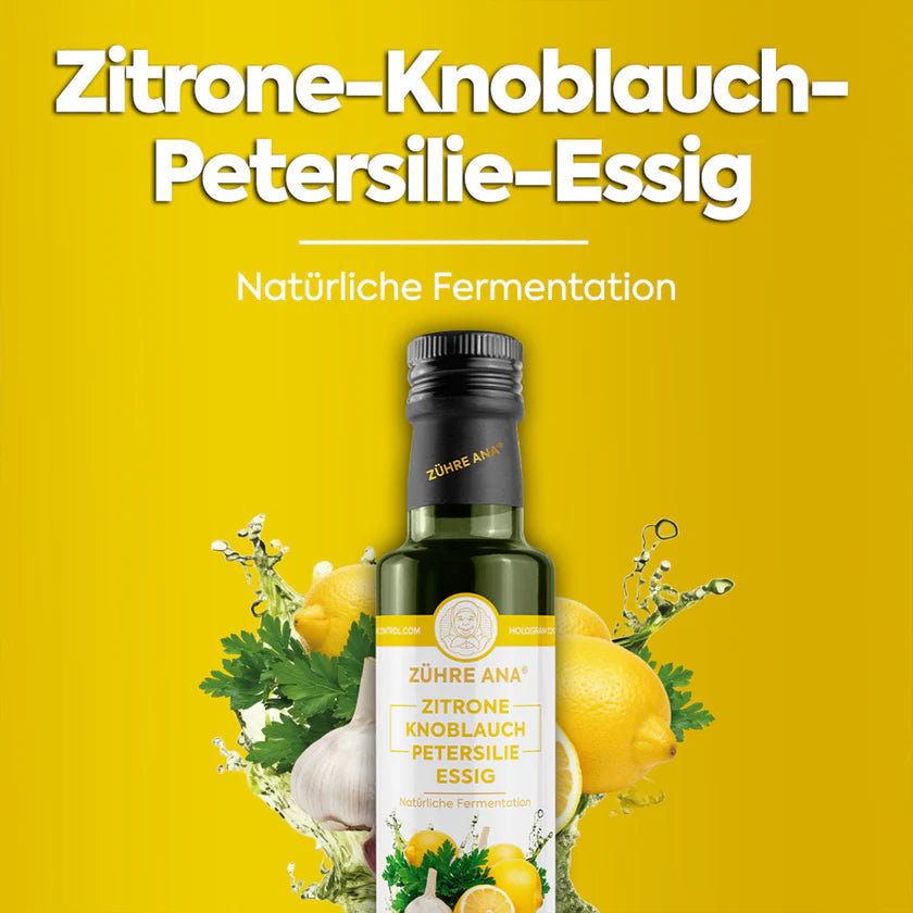 ZÜHRE ANA LİMON-SARIMSAK-MAYDANOZ SİRKESİ (Zitronen-Knoblauch-Petersilie Essig) cerezland