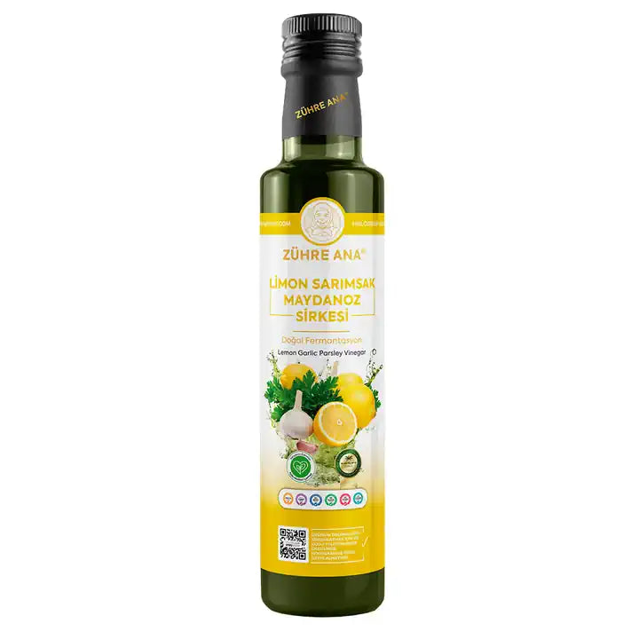 ZÜHRE ANA LİMON-SARIMSAK-MAYDANOZ SİRKESİ (Zitronen-Knoblauch-Petersilie Essig) cerezland