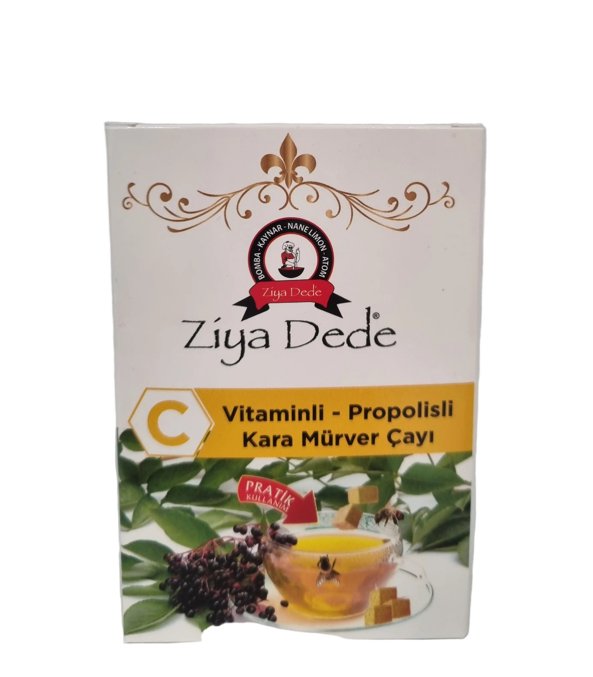 Ziya Dede C Vitaminli - Propolisli Kara Mürver Çayı (Holundertee mit Vitamin C & Propolis) cerezland