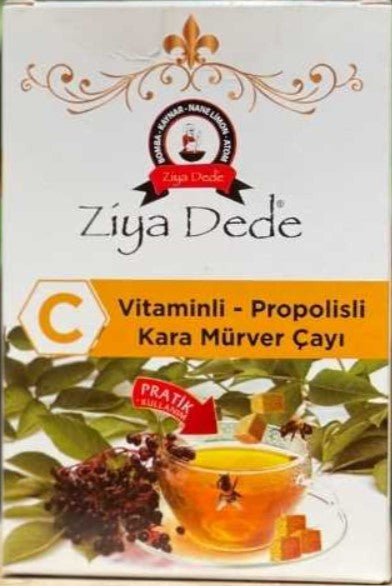 Ziya Dede C Vitaminli - Propolisli Kara Mürver Çayı (Holundertee mit Vitamin C & Propolis) cerezland