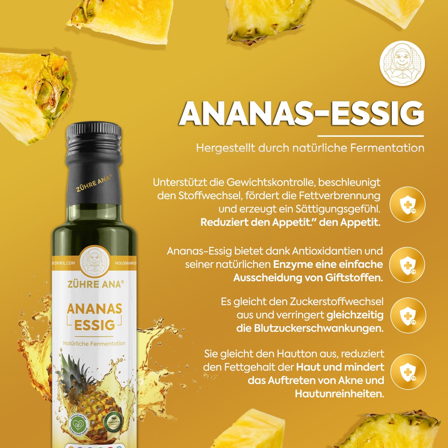 zühre ana ananas sirkesi 500ml