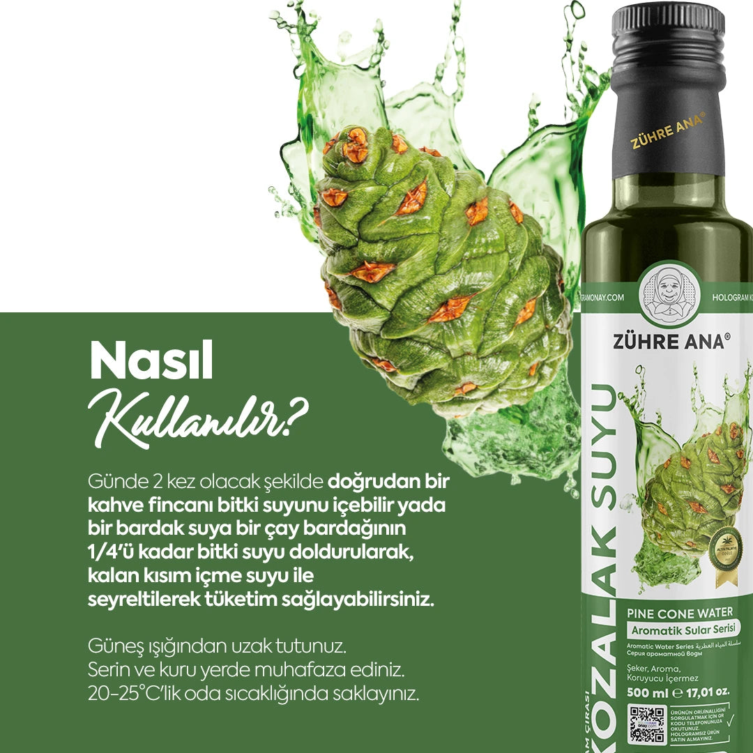 zühre ana çam çırası kozalak suyu 500 ml