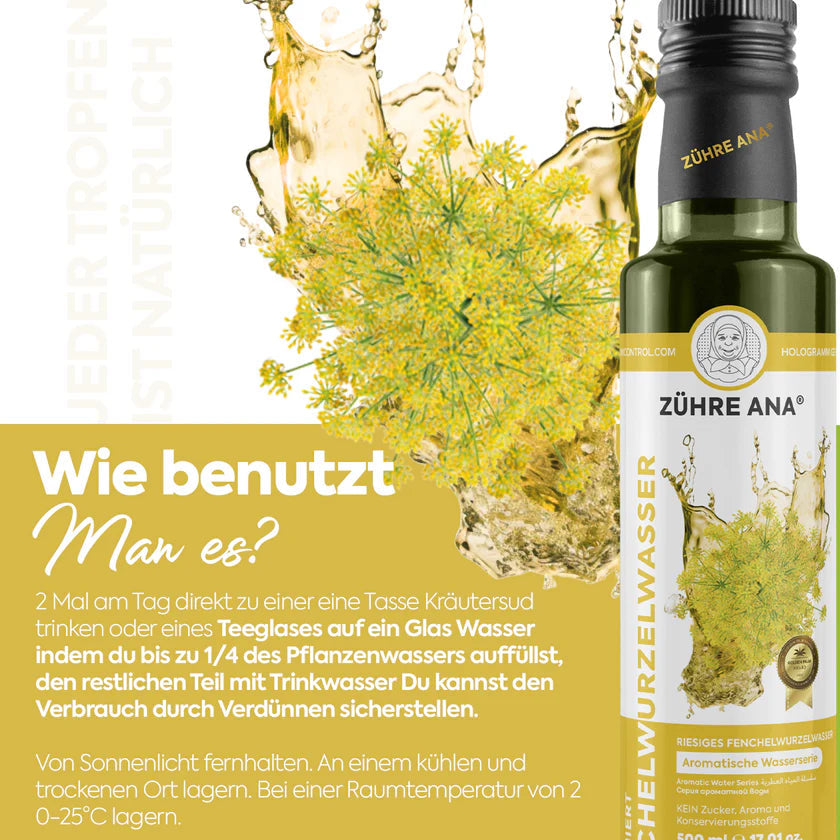 ZÜHRE ANA EKSTRAKTLI ÇAKŞIR SUYU (Fenchelwurzelwasser) cerezland