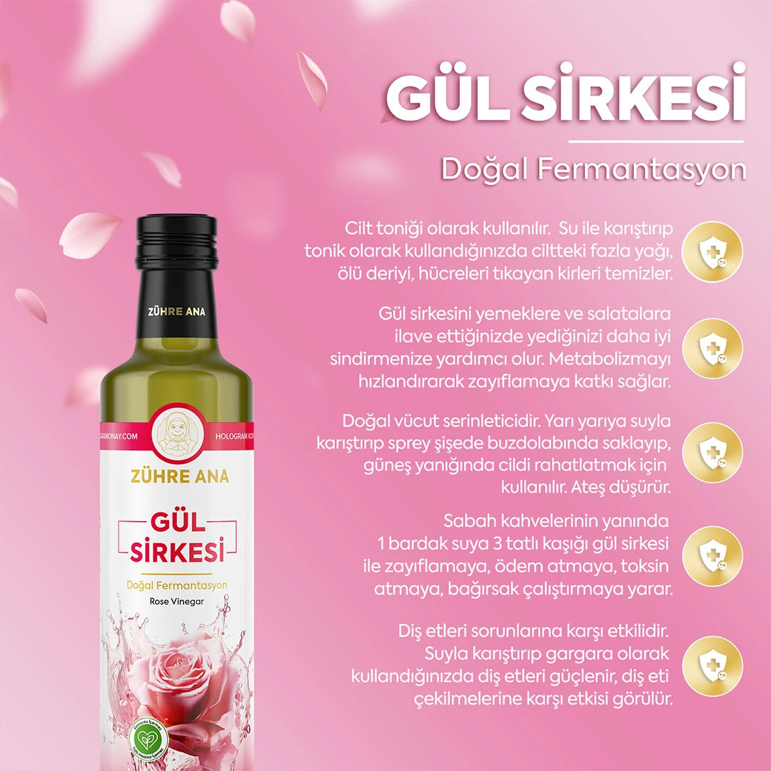 zühre ana gül sirkesi 500ml