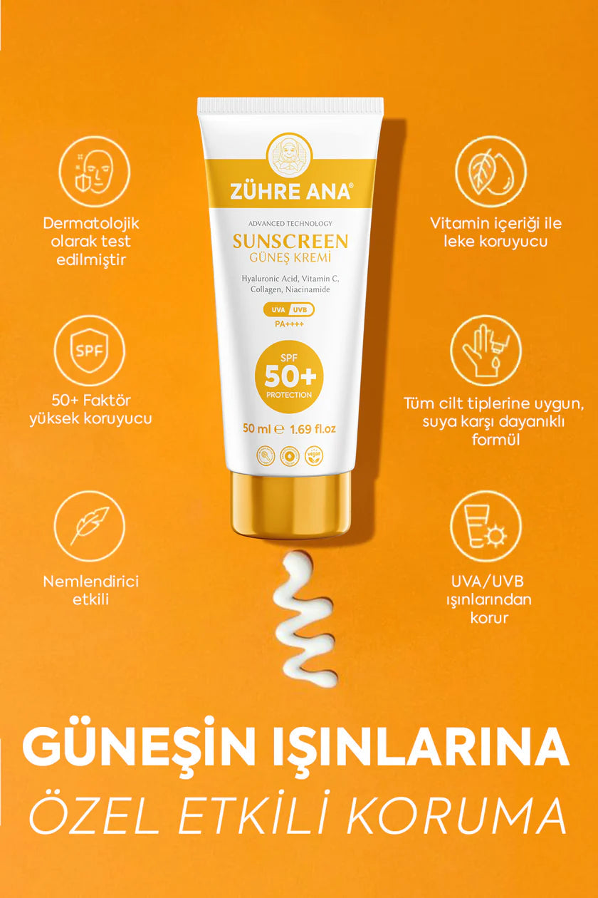 ZÜHRE ANA GÜNEŞ KREMİ SPF 50+UVA/UVB (Sonnencreme LSF 50+ UVA/UVB) cerezland