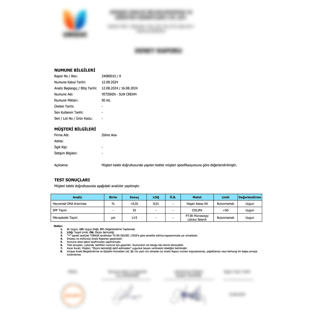 ZÜHRE ANA GÜNEŞ KREMİ SPF 50+UVA/UVB (Sonnencreme LSF 50+ UVA/UVB) cerezland
