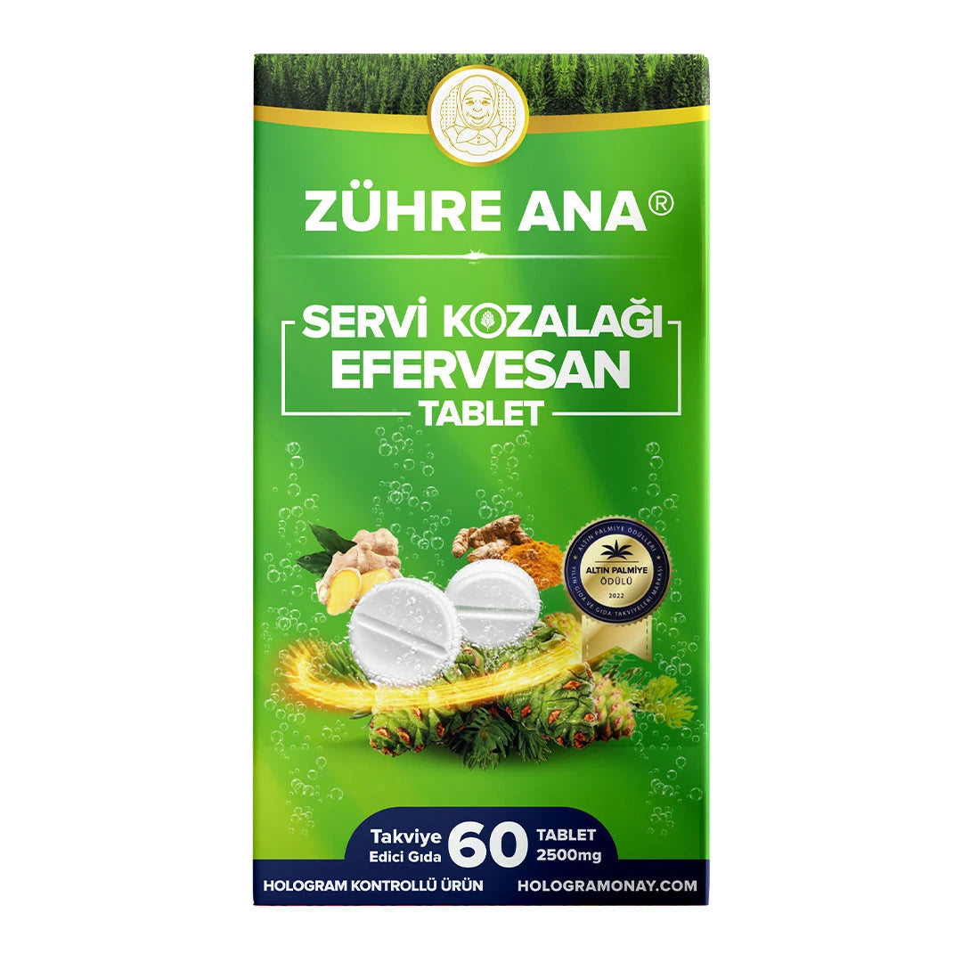 ZÜHRE ANA SERVİ KOZALAĞI EFERVESAN TABLET (Zypressenzapfen Brausetabletten) cerezland